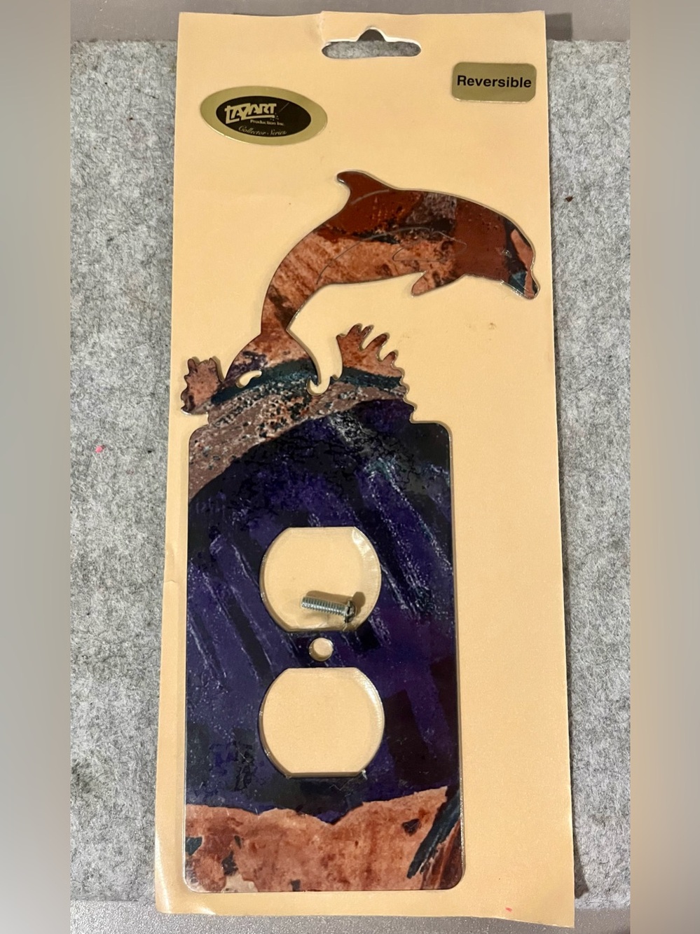 Lizart Productions Reversible Collector Series Outlet Cover Dolphin